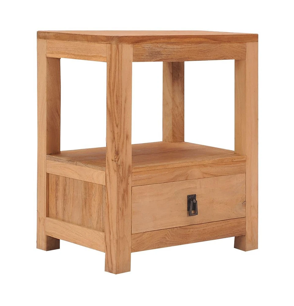 vidaXL Bedside Cabinet 15.7"x11.8"x19.7" Solid Wood Teak