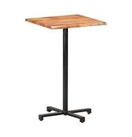 vidaXL Bar Table with Live Edges 23.6"x23.6"x43.3" Solid Acacia Wood