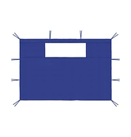 vidaXL Gazebo Sidewalls with Windows 2 pcs Blue