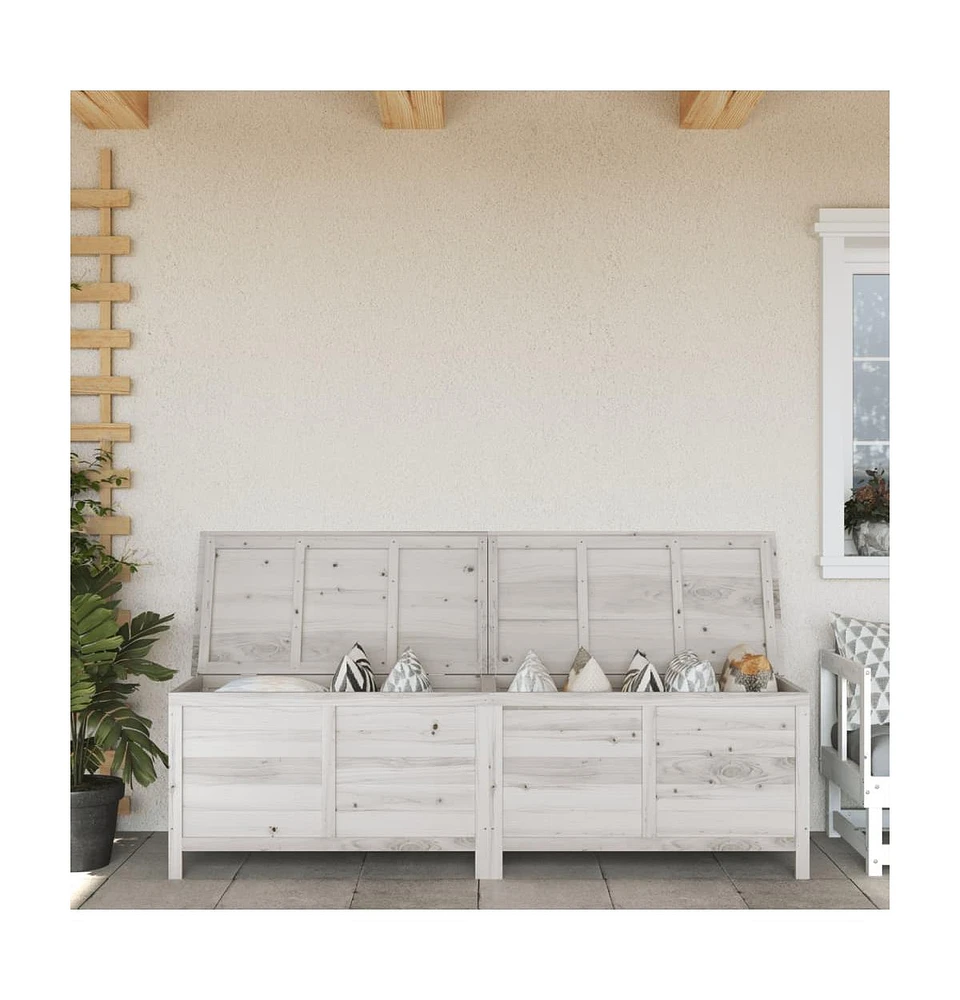 vidaXL Patio Storage Box 78.1"x19.7"x22.2" Solid Wood Fir