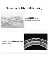 DELight 150FT Warm White Led Neon Rope Lights Cuttable w/ App Remote Waterproof
