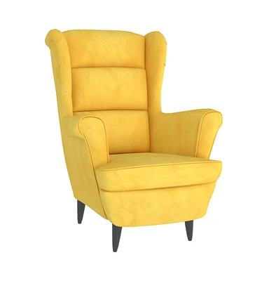 vidaXL Armchair Mustard Yellow Velvet