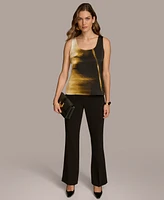 Donna Karan New York Women's Printed Scoop-Neck Tank Top