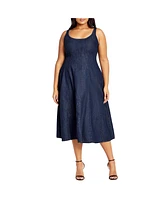 City Chic Women's Lula Denim Dress