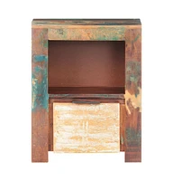 vidaXL Bedside Cabinet 15.7"x11.8"x19.7" Solid Reclaimed Wood