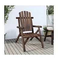 vidaXL Patio Chair 26.8"x33.9"x40.6" Solid Wood Spruce