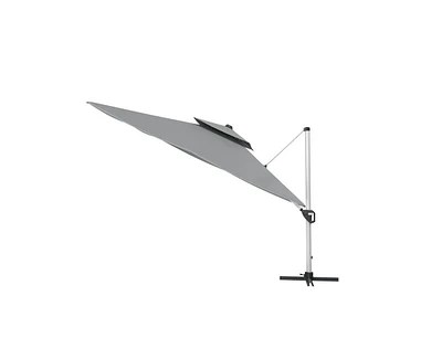 Casainc 11 Ft Square Double Top Patio Cantilever Umbrella, Navy Blue