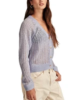 Lucky Brand Women's Open Knit Button-Front Cardigan