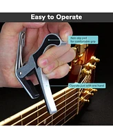 Yescom Change Tune Clamp Key Trigger Capo For Acoustic Electric Classical Guitar Silver