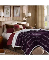 Chanasya Premium Sympathy Warm Hugs Gift Throw Blanket - for Positive Energy Love Support Comfort Breast Cancer Chemo Get Well Purple