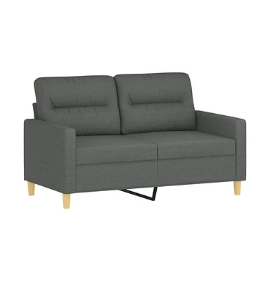 vidaXL 2-Seater Sofa Dark Gray 47.2" Fabric