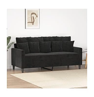 vidaXL 2-Seater Sofa Black 55.1" Velvet