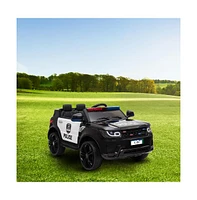 Yescom 12V Kids Police Ride On Car Electric Cars 2.4G Remote Control, Led Flashing Light, Music & Horn.