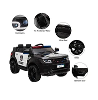 Yescom 12V Kids Police Ride On Car Electric Cars 2.4G Remote Control, Led Flashing Light, Music & Horn.