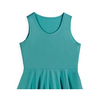 Mightly Girls Fair Trade Organic Cotton Solid Sleeveless Twirl Dress