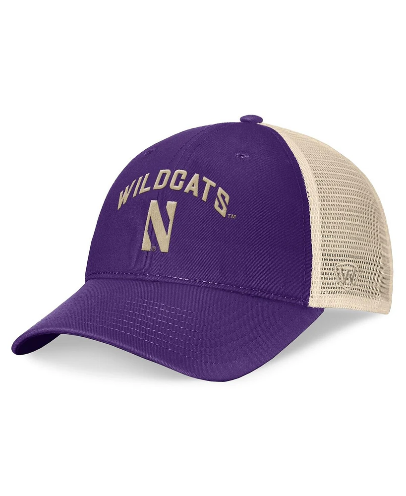 Top of the World Men's Purple Northwestern Wildcats Heritage Waylon Trucker Adjustable Hat