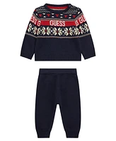 Guess Baby Boy Long Sleeve Sweater and Pant Set