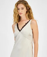 Lucy Paris Women's Kasen Lace-Trim V-Neck Slip Dress