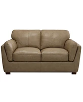 Korder Leather Loveseat, Created for Macy's