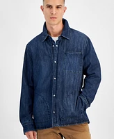 Sun + Stone Men's Valley Snap Front Denim Shirt Jacket, Exclusively at Macy's