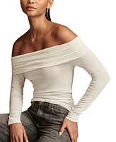 Lucky Brand Women's Off-The-Shoulder Long-Sleeve Top