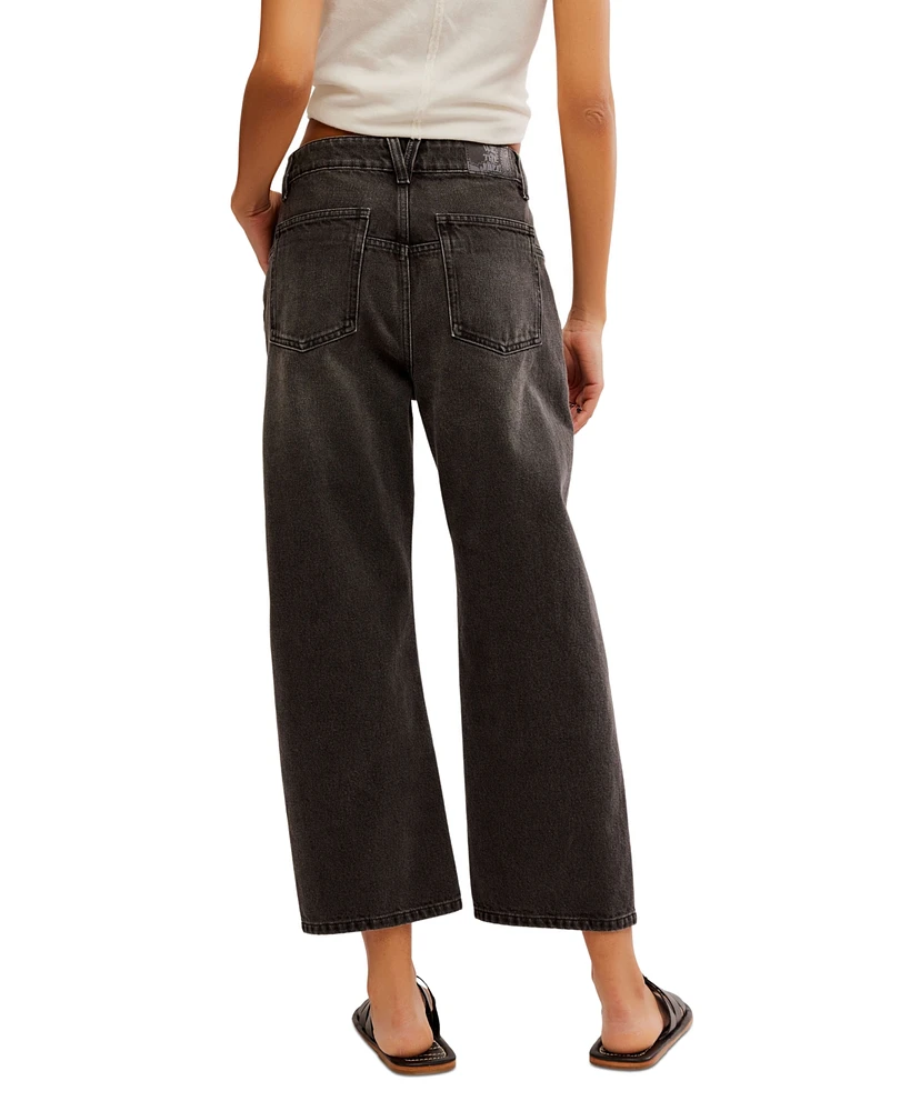 Free People Women's Deep Trance Dropped Barrel Jeans