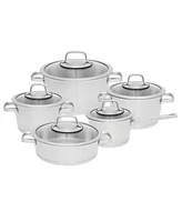 BergHOFF Manhattan 10Pc 18/10 Stainless Steel Cookware Set