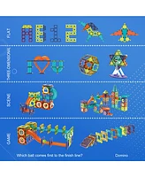 Contixo Magnetic Light-Up 3D Tiles Building Set – 110 Piece Stem Marble Run Blocks for Kids, Fun Educational Toy for Boys & Girls Ages 3-10+