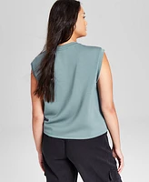 And Now This Women's Scuba Crewneck Sleeveless Top, Created for Macy's