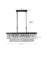 Crystal Chandelier, Modern Industrial, Adjustable
