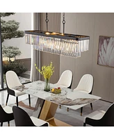 Streamdale Furniture Crystal Chandelier, Modern Industrial, Adjustable