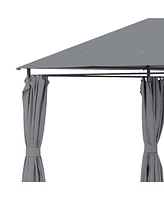 Outdoor Patio Gazebo Canopy with 6 Removable Sidewalls