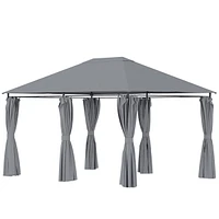 Streamdale Furniture Outdoor Patio Gazebo Canopy with 6 Removable Sidewalls