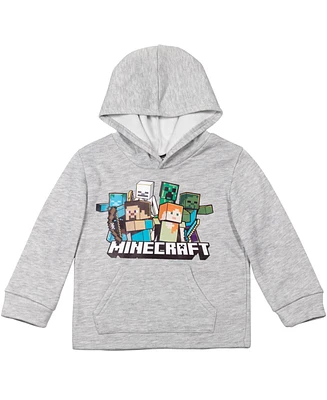 Minecraft Boys Fleece Pullover Hoodie to (4