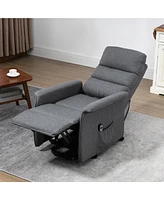 Streamdale Furniture Electric Lift Recliner for Seniors with Remote & Pockets, Gray