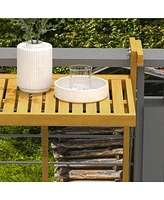 Balcony Railing Table: Foldable, Height-Adjustable, Space-Saving