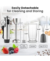 Zulay Kitchen Immersion Blender Set 4pc - Emulsion Mixer