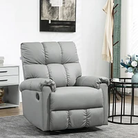 Streamdale Furniture Overstuffed Recliner with Footrest and Swivel Base