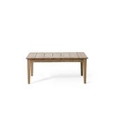 Streamdale Furniture Acacia Wood Outdoor Coffee Table, Light Brown, 14" H X 23.5" W X 39.5" L