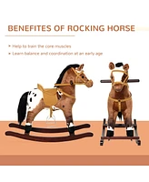 Streamdale Furniture Kids Metal Rocking Horse Toy with Realistic Sounds