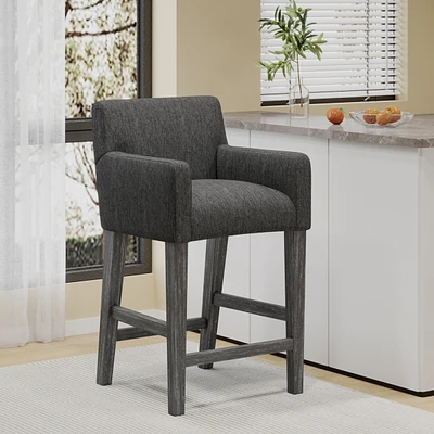 Streamdale Furniture Upholstered 26 inch Counter Stool - Charcoal/Gray