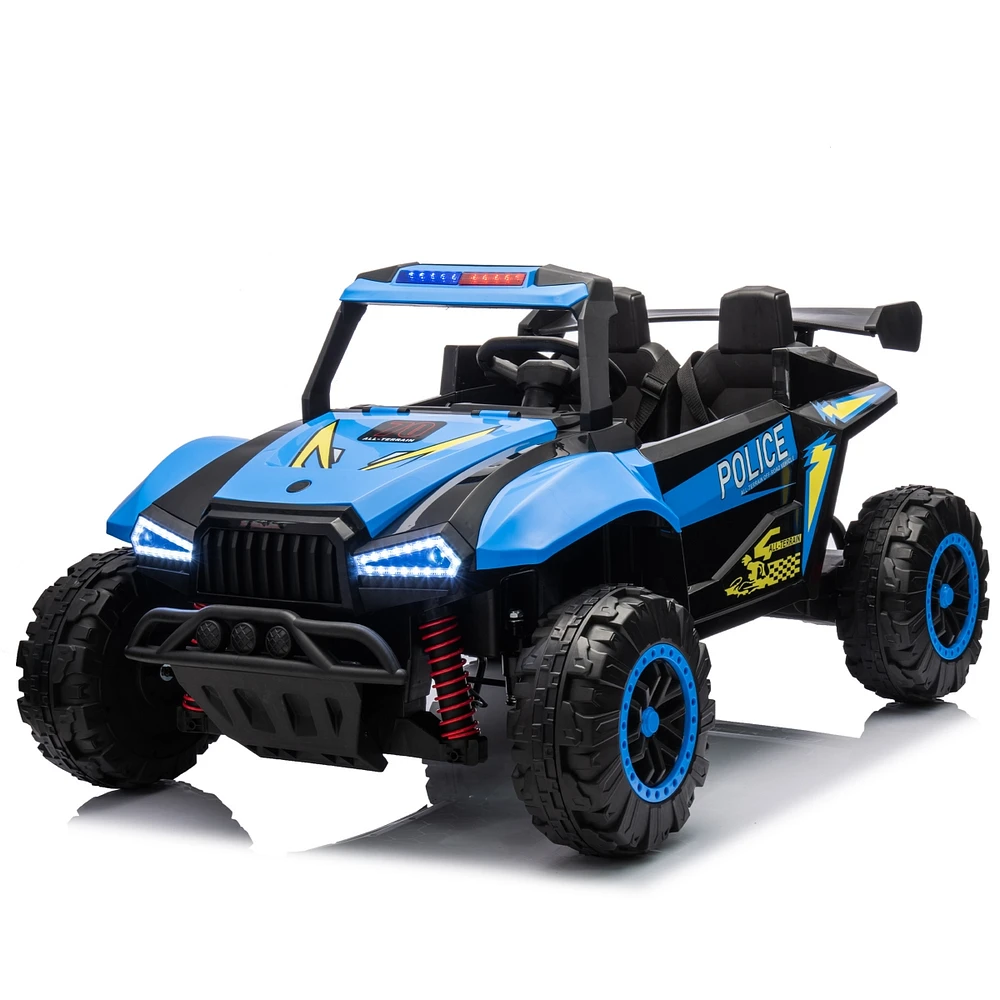 Streamdale Furniture Kids 24V Electric Ride-On Police Car w/Parental Control