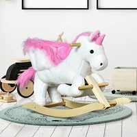 Streamdale Furniture Musical Unicorn Rocking Horse for Kids