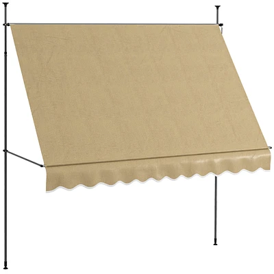 Streamdale Furniture Retractable Patio Awning with Support Stand, Uv Protection