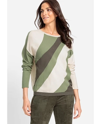 Olsen Women's Asymmetric Graphic Pullover