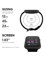 iTouch Air 4 Unisex Black Silicone Strap Smartwatch 46mm