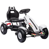 Streamdale Furniture Pedal Go Kart for Kids Aged 5-12 with Adjustable Seat, Handbrake and 4 Wheels