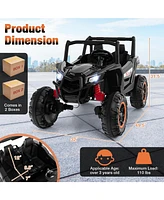 Vebreda 2-Seater Kids Ride on Utv with 2.4G Remote Control for over 3 Years Old Children-Pink