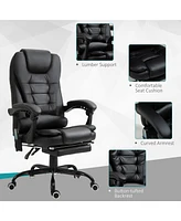 7-Point Vibrating Massage Office Chair, High Back Executive Recliner with Lumbar Support