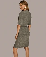 Donna Karan New York Women's Belted Jacket Sheath Dress